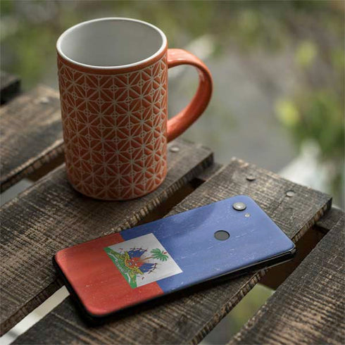 Haiti Flag Distressed Google Pixel 3a Skin